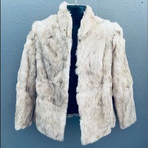 Split End Vintage 1970s 100% Rabbit Fur Coat - Medium